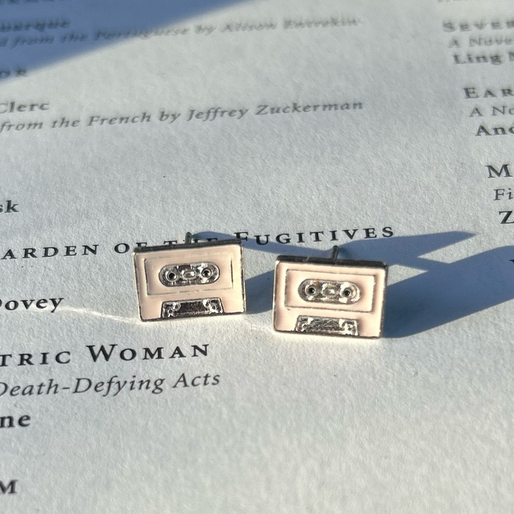 Retro Cassette Tape Stud Earrings Totally Rad Audio Music Cassette 90s 80s Y2k